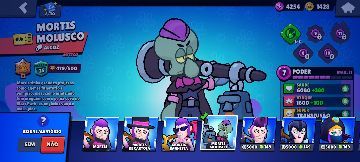 Conta de Brawl Stars com 10k de troféus lendários e Brawlers com skin Lunar
