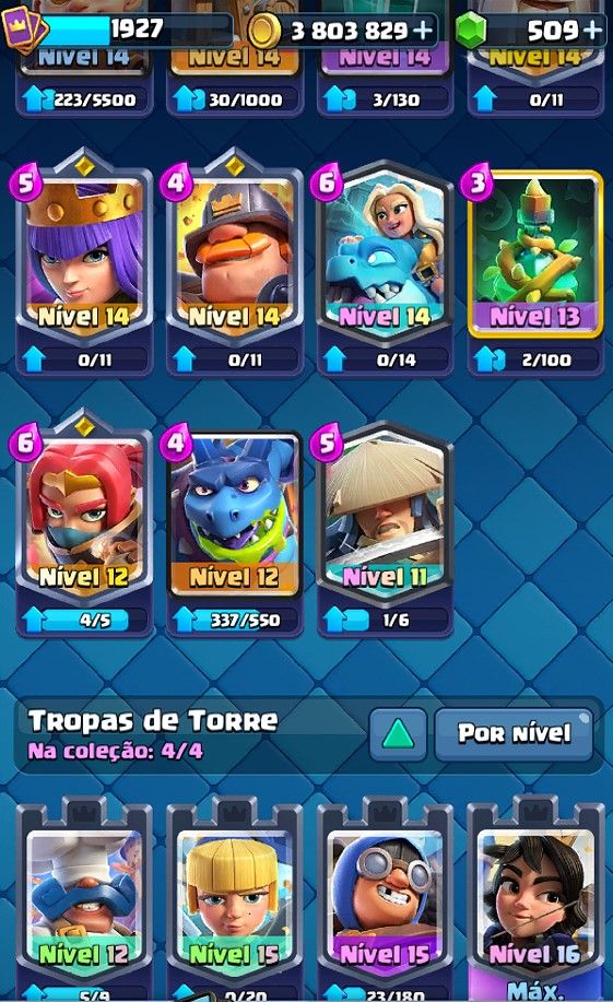 CONTA DE CLASH ROYALE | 13K TROFEUS 17 EVOLUÇÃO E 3 HEROI COM MAIOR CAMPEÃO |