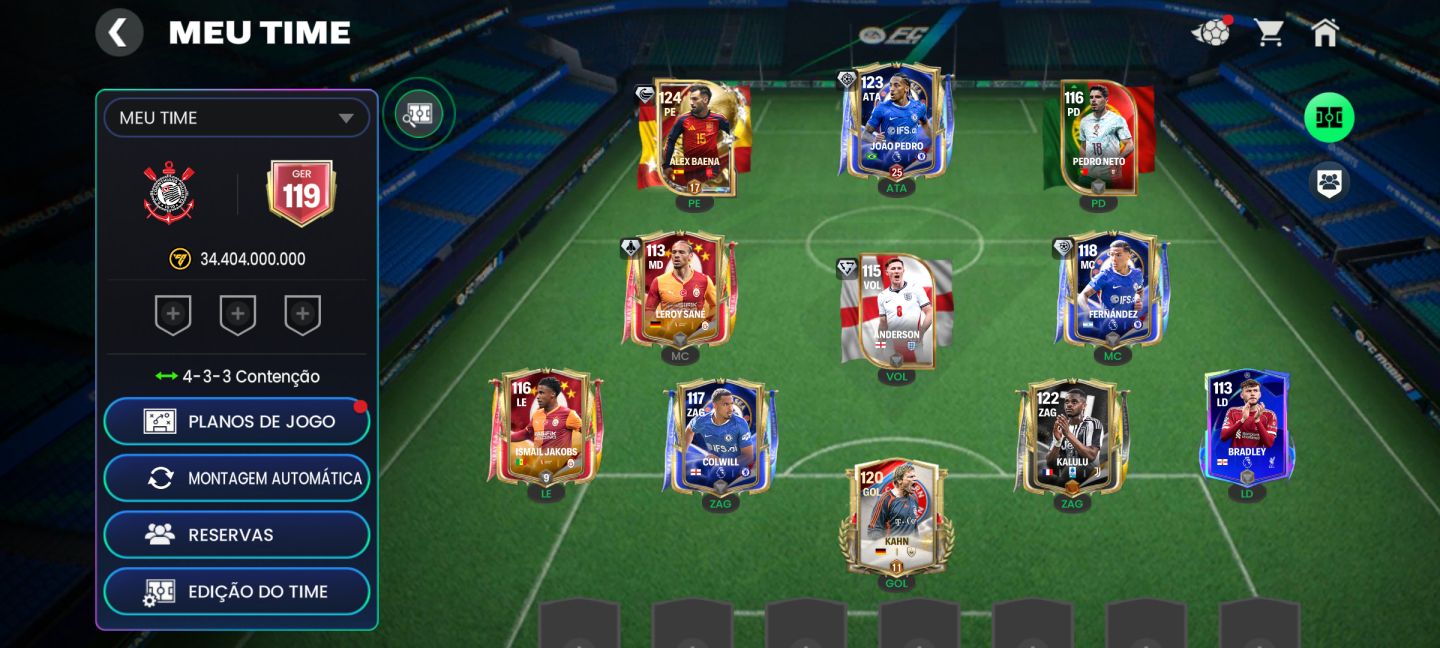 CONTA FIFA MOBILE GER 119 nível 37