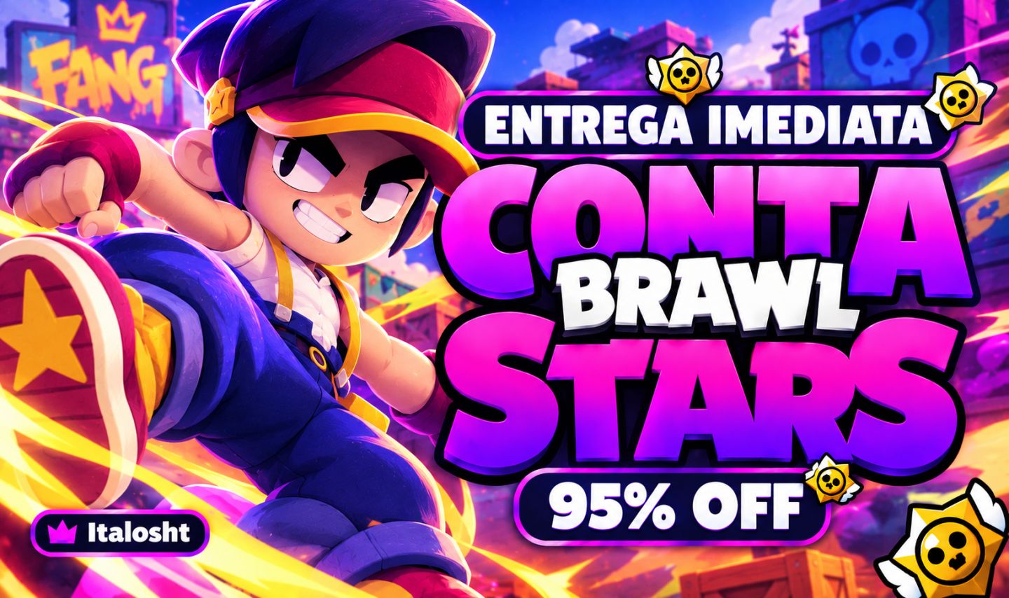 CONTA BRAWL STARS COM MUITAS SKINS E BRAWLERS