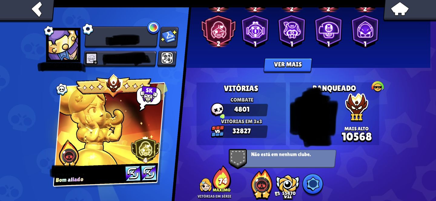 CONTA DE BRAWL STARS FULL MESTRE E MAXIMIZADA