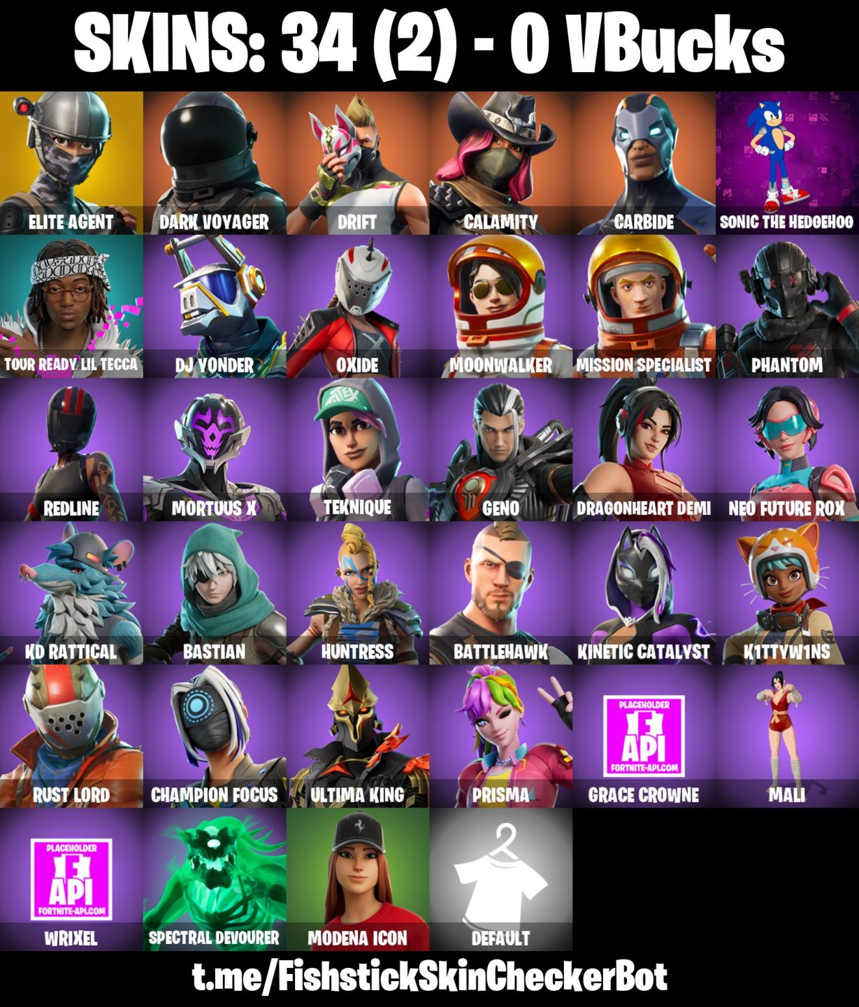 Conta Fortnite com Elite Agent | Dark Voyager | Drift | Calamity e 34 Skins