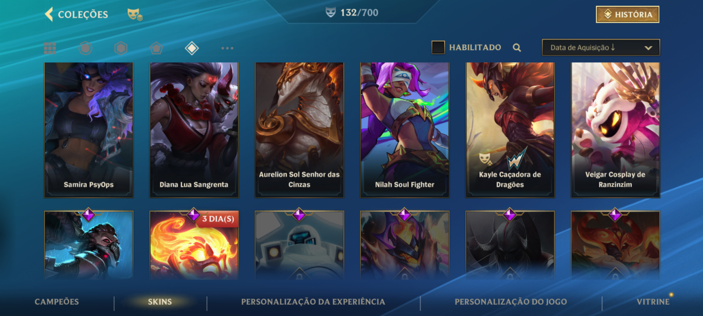 CONTA DE LOL COM GWEN ROSA DE CRISTAL PRESTÍGIO