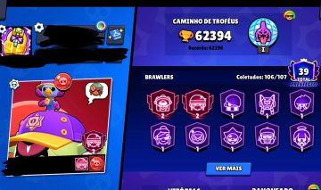 CONTA DE BRAWL COM SKINS DE PARCERIA!!