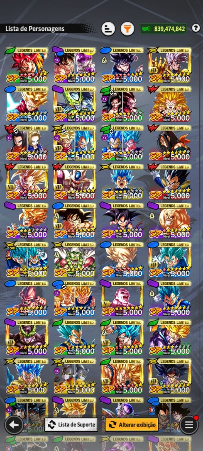 Conta de Dragon Ball Legends End Game Pronta Para Legends Festival