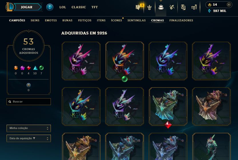 Mono Vex 1 Milhao de maestria+208 Skins+ Cromas+ 3 Skins da vex+2 miticas boas
