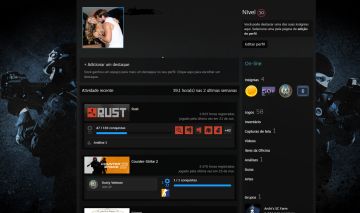Conta Steam de rust com 97 skins, Conta com 1920 horas de rust e nivel 10 steam