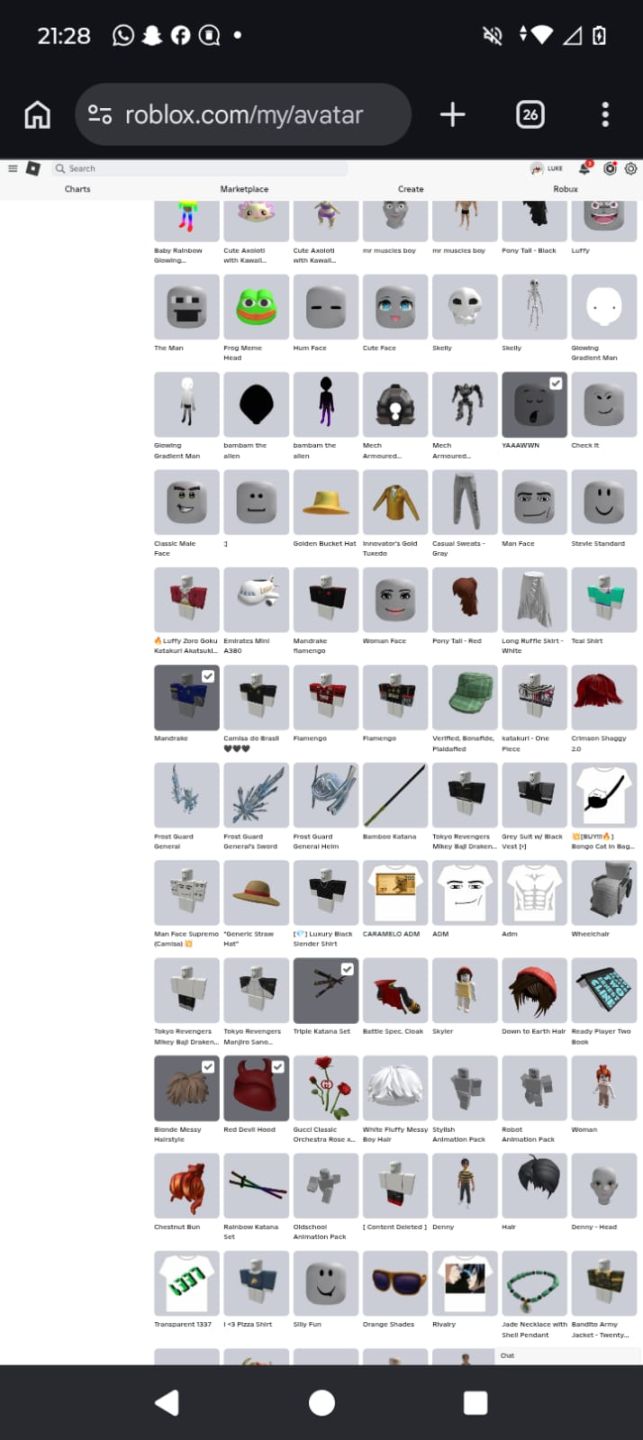 COMBO ROBLOX: 2 Contas Full Acesso (Lvl 2552/2553) CDK, TTI, Scythe e Muito Mais