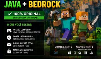 CONTA DE MINECRAFT FULL ACESSO JAVA E BEDROCK!