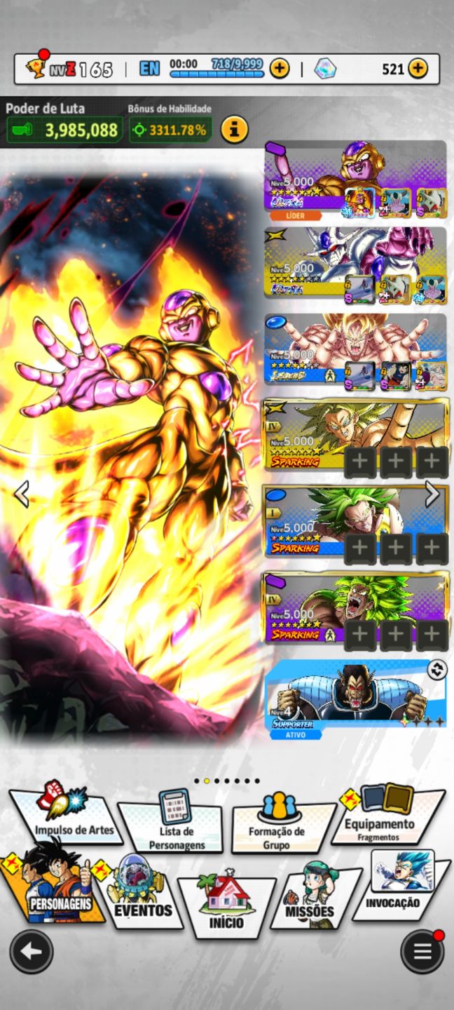 Conta menta de dragonball legends