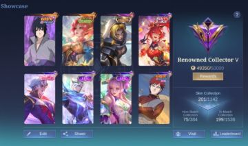 Conta Mobile Legends | 201 Skins | 123 Heróis | Season Miya