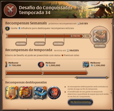 CONTA ALBION - 450M DE AMARELA + 100M DE PRATA