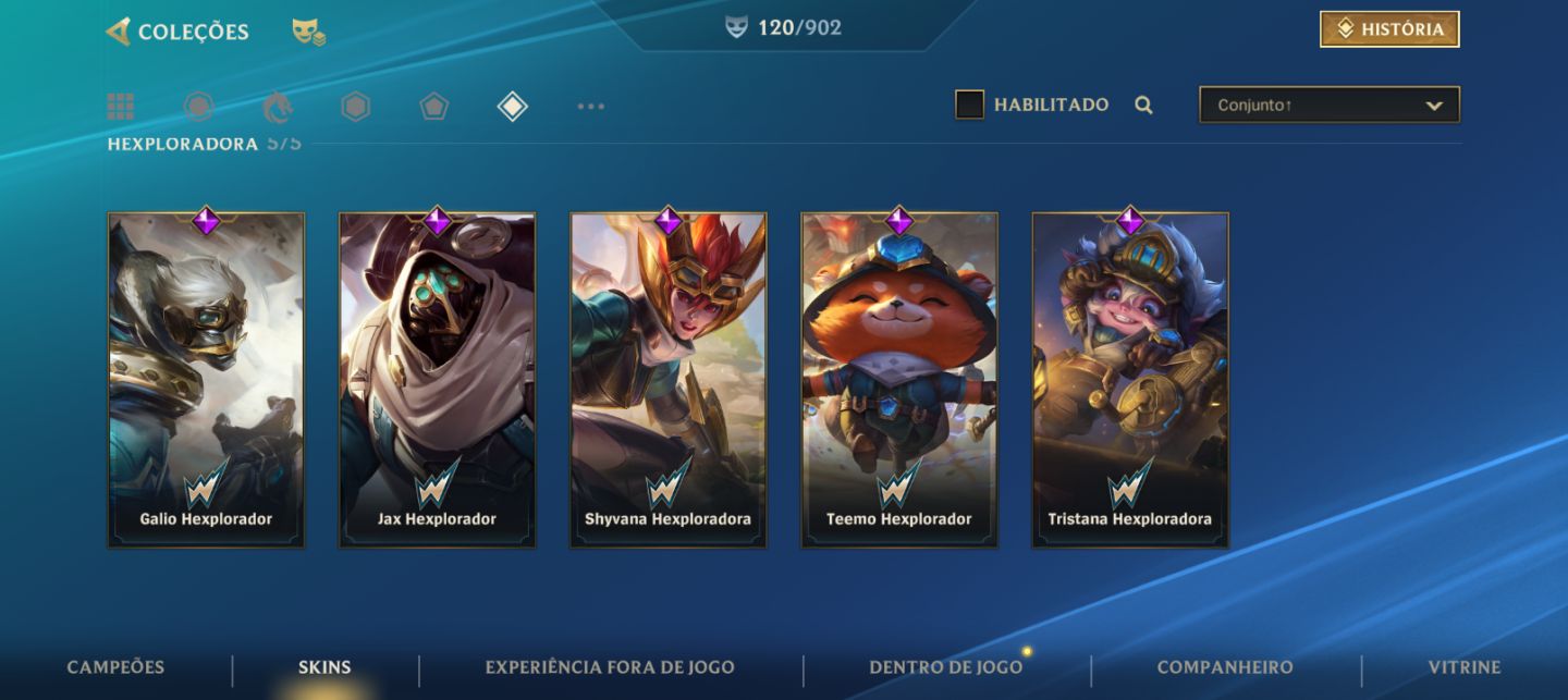 Conta Wild Rift | 4X Challenger | 120 Skins | 2 Cromas Míticos