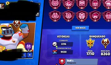 Conta de Brawl Stars, 79K de troféus junto com uma conta de Clash Royal