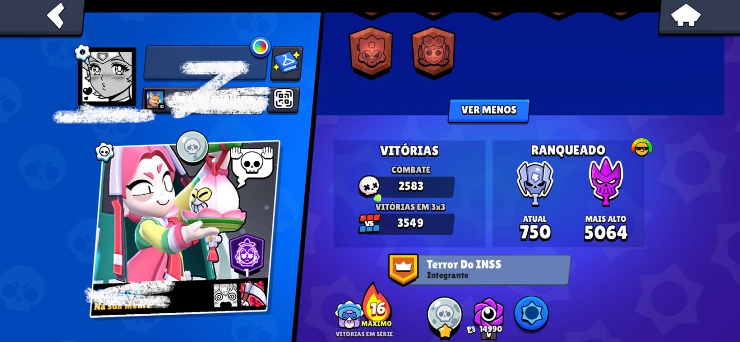 CONTA BRAWL STARS FULL | 48K TROFÉUS | 107/108 BRAWLERS | 262 SKINS | 21 PRESTÍG
