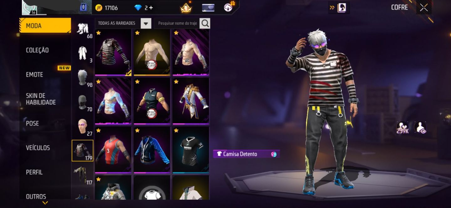 Conta de free fire com angelical puma