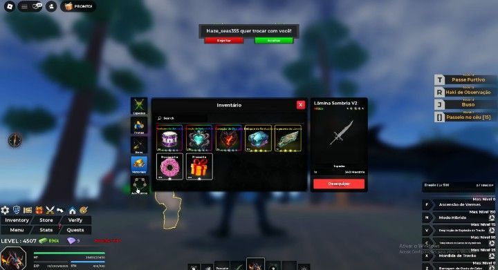 CONTA ROBLOX STACKED! Blox Fruits / King Legacy / Haze Seas + VÁRIOS JOGOS