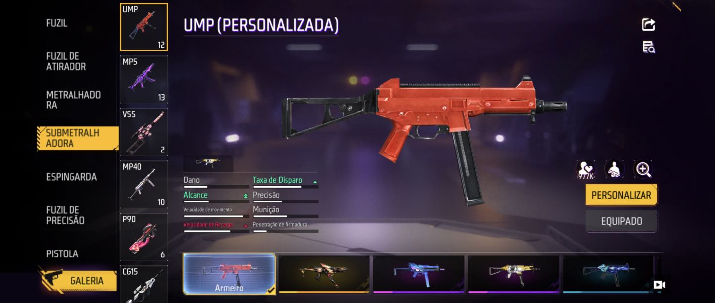 Conta de Free Fire com primeiro passe