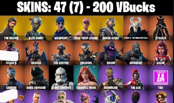 CONTA FORTNITE com SALVE MUNDO FUNDADOR| The Reaper | Elite Agent e 47 SKINS