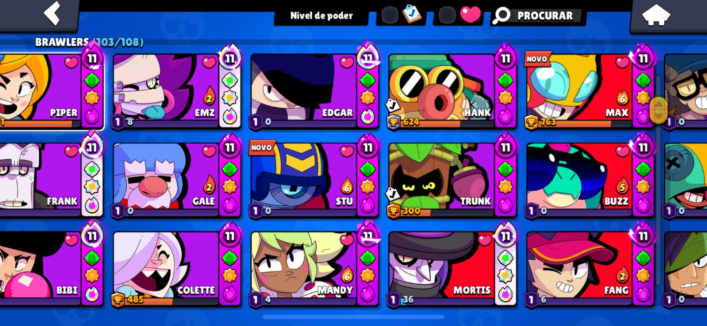 Conta de brawl stars muito braba