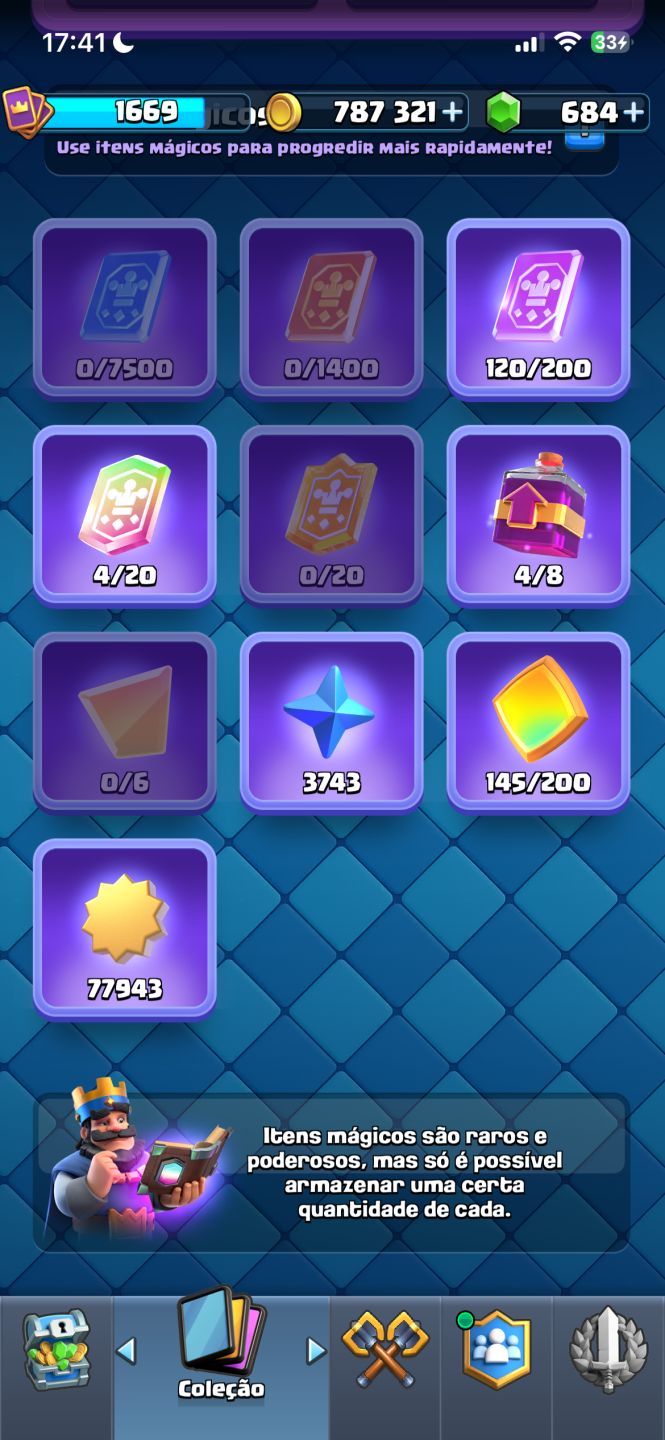 Conta de brawl stars 74000 troféus e de brinde uma conta de clash roye muito boa