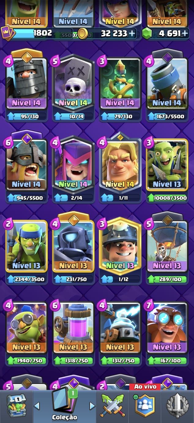 CONTA CLASH ROYALE META TOTAL UPADA
