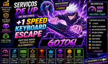 SERVIÇOS DE UP EM SUA CONTA +1 SPEED KEYBOARD ESCAPE | ROBLOX