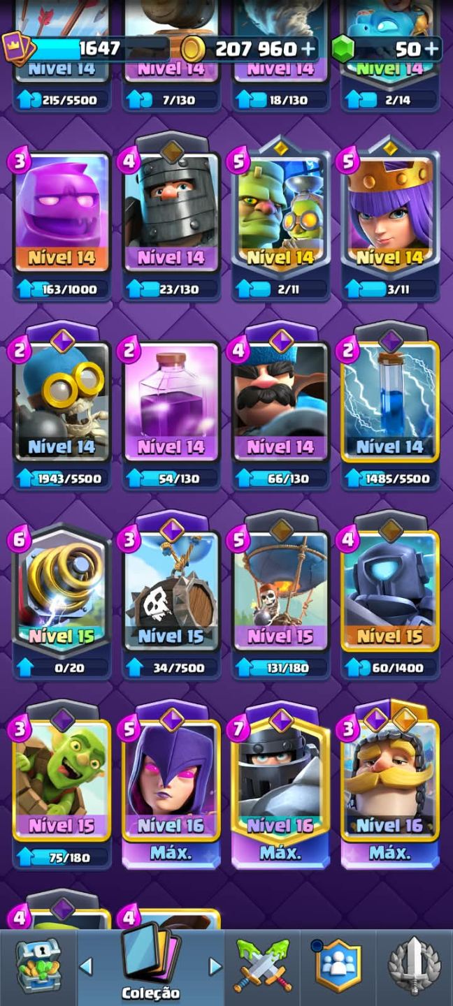 CONTA CLASH ROYALE 13.000 TROFÉUS