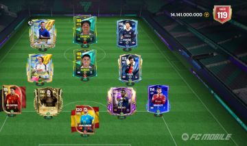Conta básica EA FC mobile 119 de over com o Hazard 119