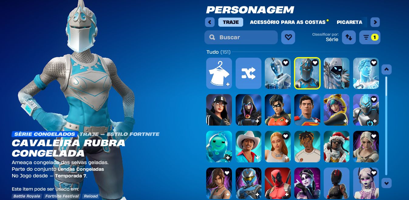 CONTA RARA FORTINTE entre outros jogos na conta