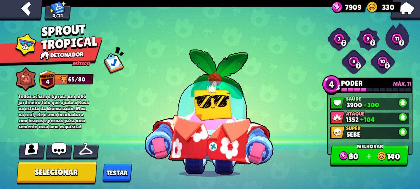 Conta brawl com varios lendarios e varias skins