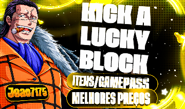(300T)KICK A LUCKY BLOCK ROBLOX-CHUTAR UM BLOCO DA SORTE (ITENS/GAMEPASS PASSES)