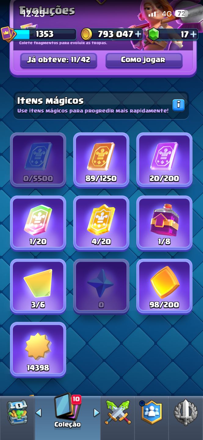 CONTA DE CLASH ROYALE COMPLETA PRA PEGAR ARENA 14K DE TROFEU