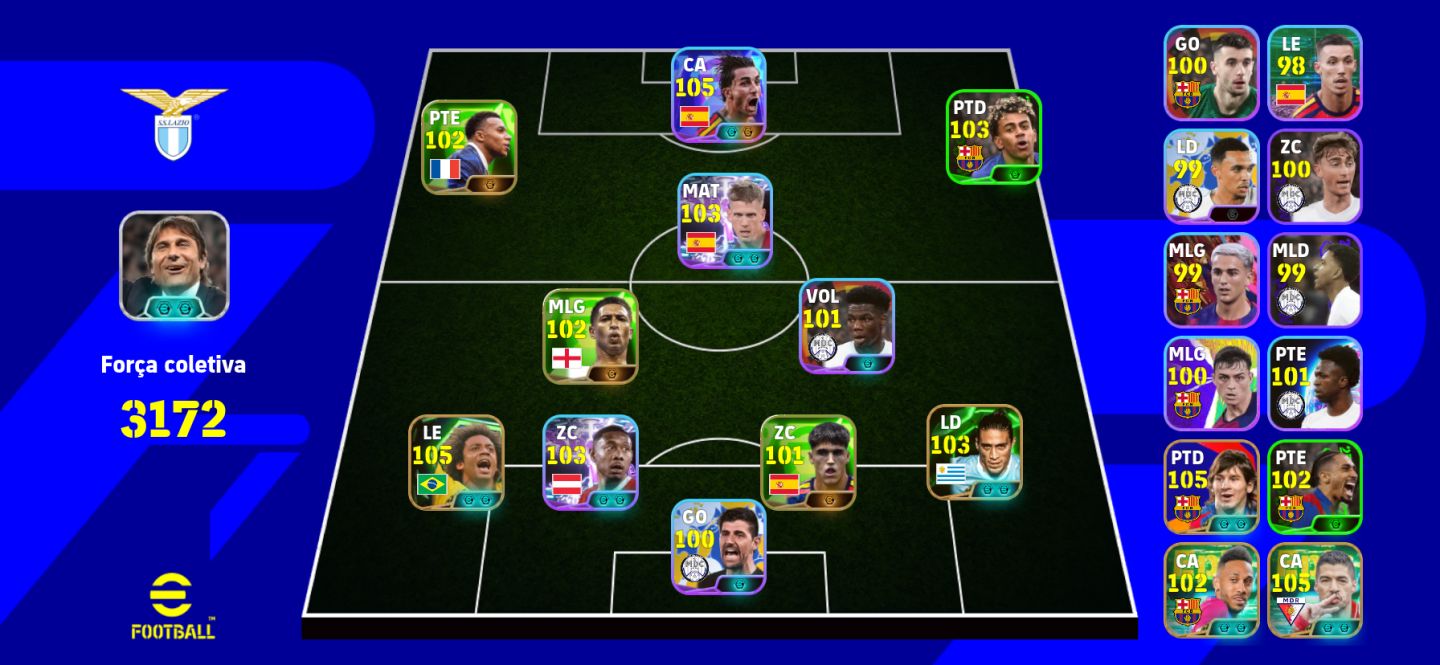Uma conta de efootball móbile