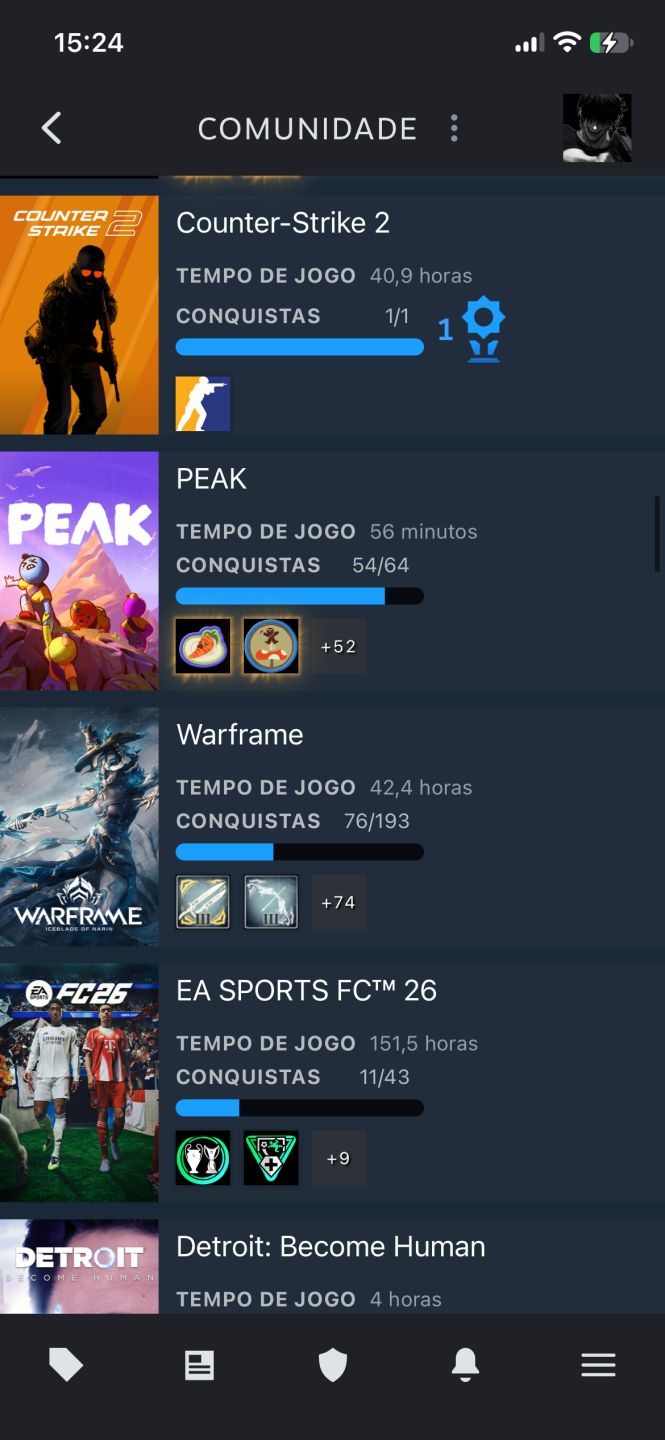 Conta Steam Nível 16 | EA FC 26 + GTA V + RDR 2 + Detroit + 45 Jogos
