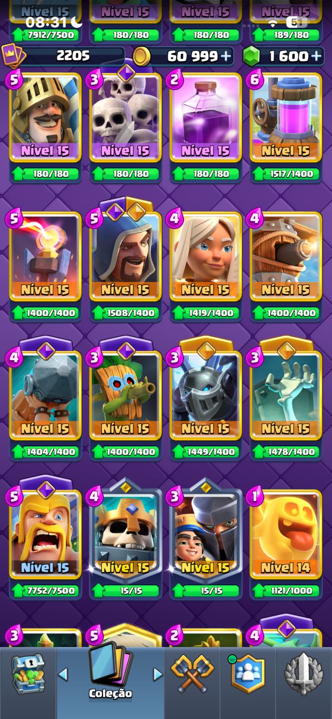 Conta de clash Royale 14K quase full