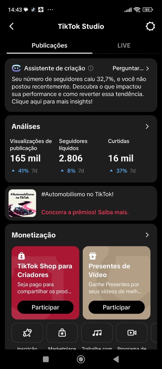 TIK TOK 36K COM LIVE PC PRONTO PARA USO+ALTO ENGAJAMENTO MELHOR VALOR DO SITE