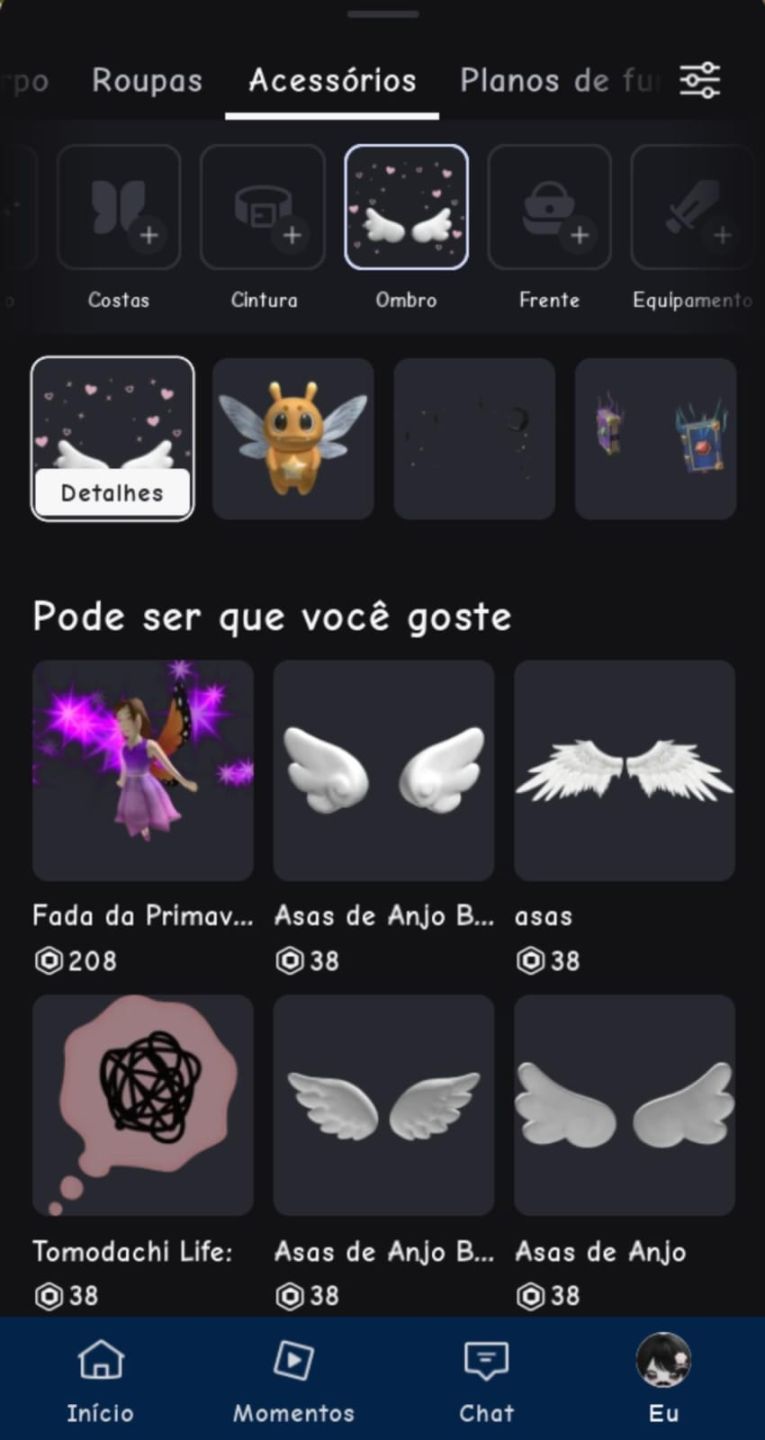 CONTA FEMININA ROBLOX
