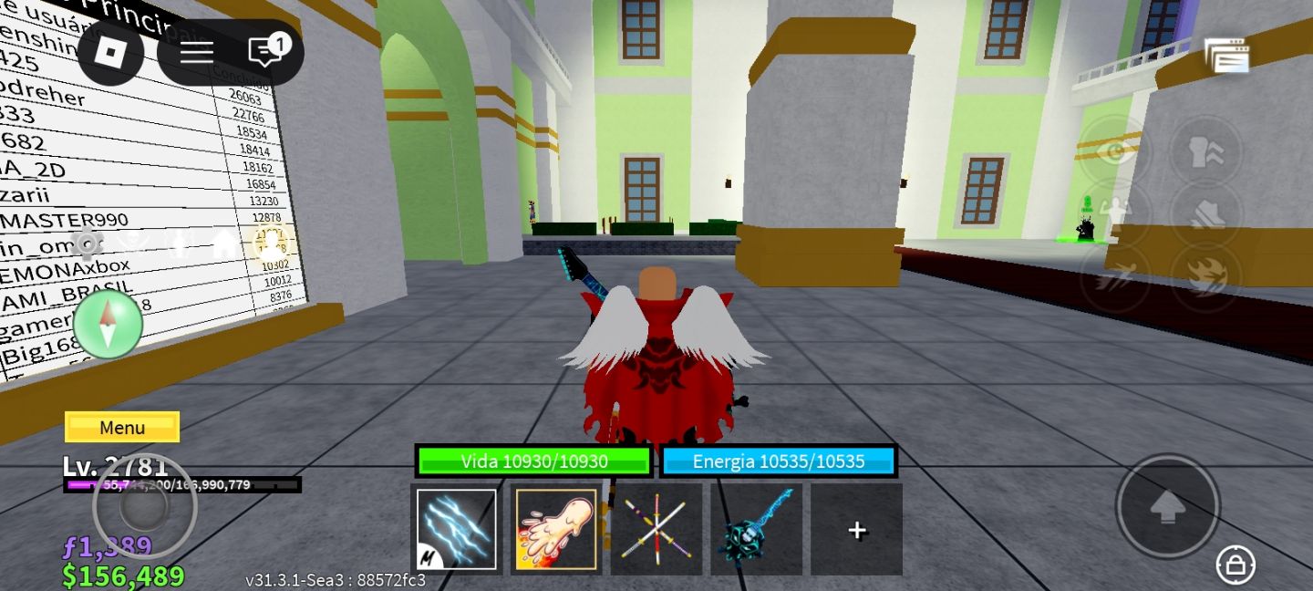 Conta de blox fruts level máximo + espadas raras fruta saadhow no inventário