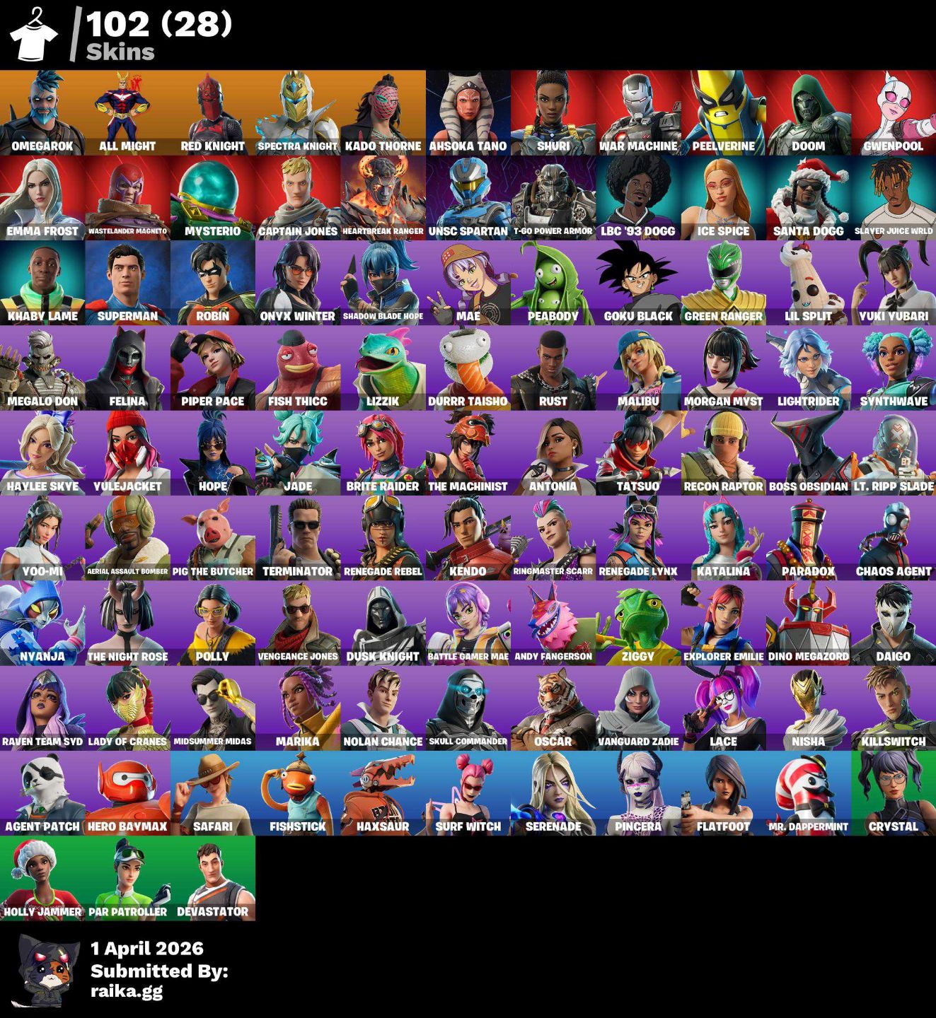 CONTA FORTNITE TRYHARD COM 100+ SKINS E COM JOGOS NA EPIC