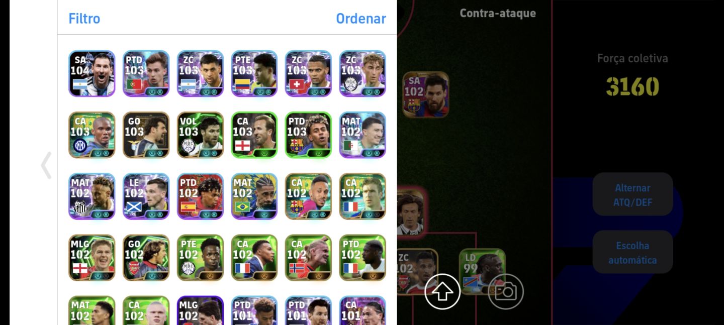 Conta Efootball com Cartas Raras e Especiais!! Chama!!