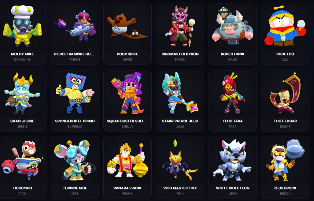 CONTA ENDGAME BRAWL STARS - 84.6K+ TROFÉUS - 514 SKINS COMPRADAS(Ler descrição)