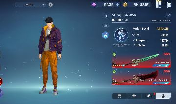 Solo leveling Arise nv140 +190k núcleos + comp de trevas, vento e fogo c5