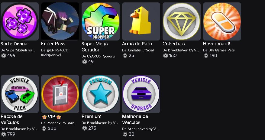 Conta Roblox BR 2020 Masculina | +23 Mil Robux Gastos | Gamepasses | Limiteds