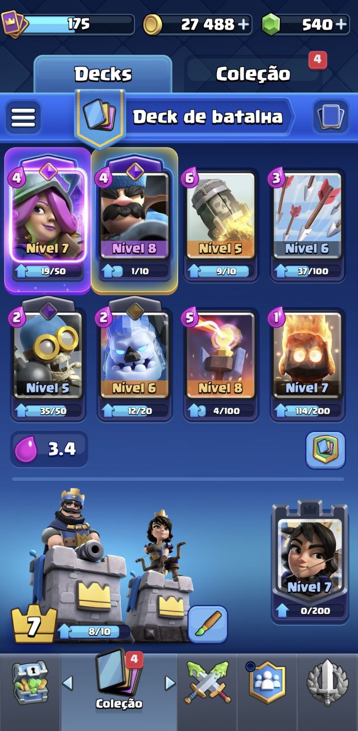Conta básica Clash Royale