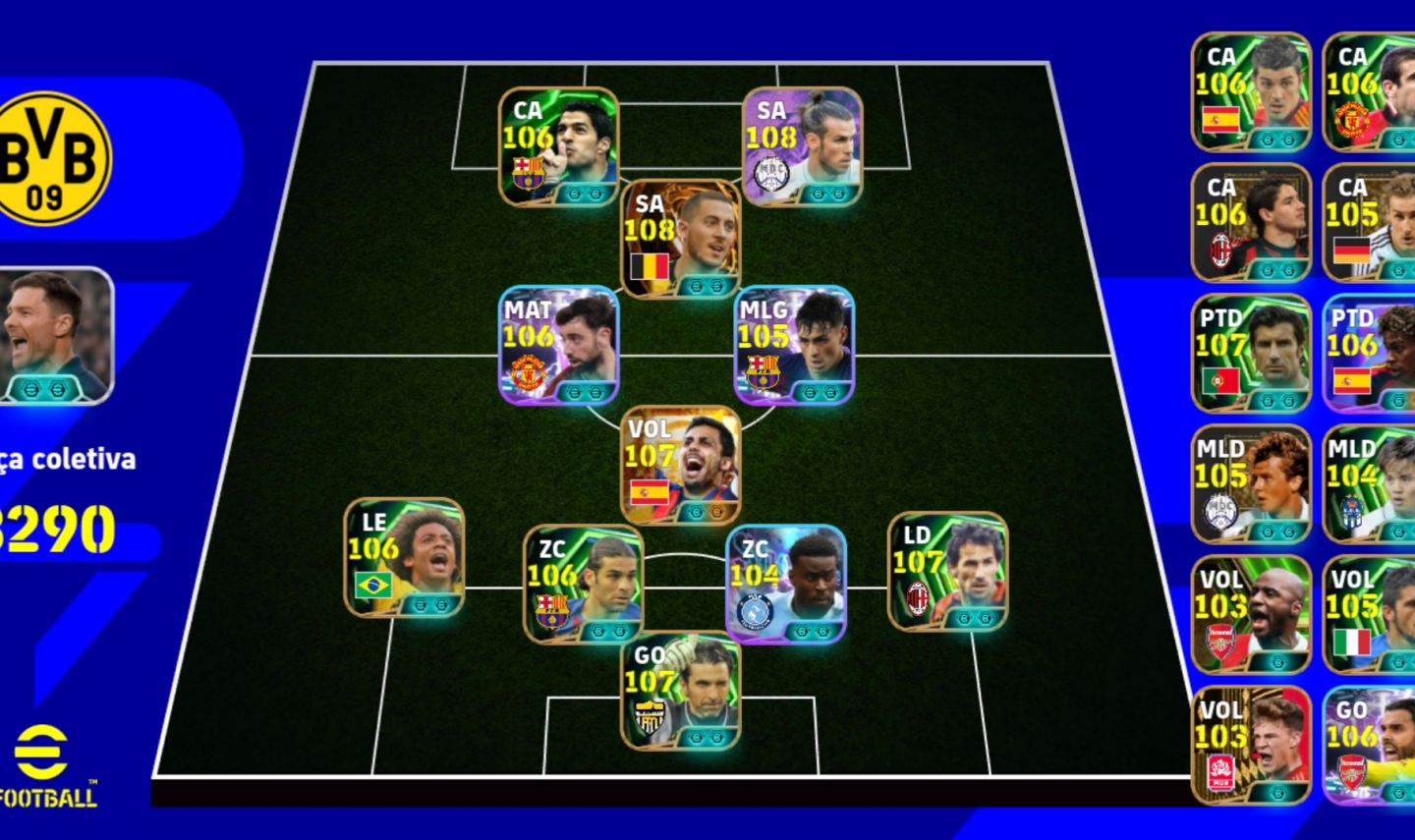 Conta eFootball Rara - Força 3290 | Epics, Show Time e Técnicos Top