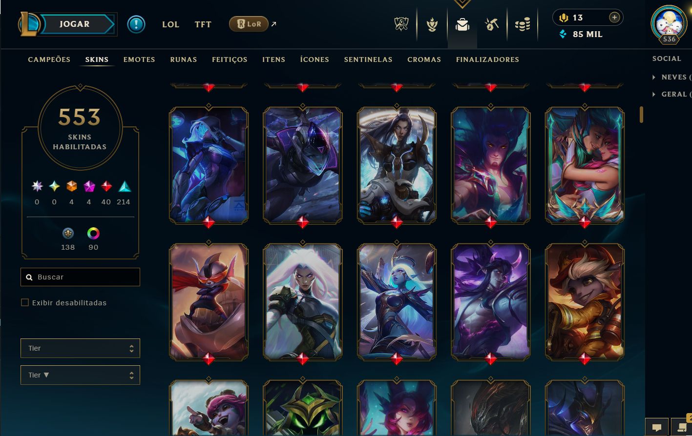 CONTA ANTIGA, +550 skins, mmr flex mestre/dima