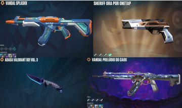 CONTA VALORANT VANDAL PRELUDIO SHERIFF ONE TAP + 2 SKINS RARAS E CHAVEIRO MIBR