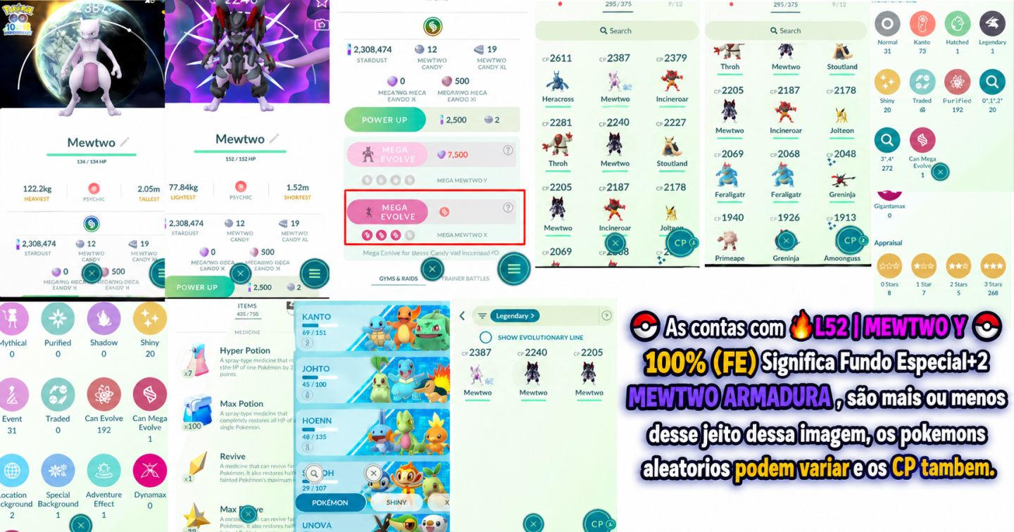 Contas Pokemon GO do 40 ao 80 | 30+ de opções de contas diferentes