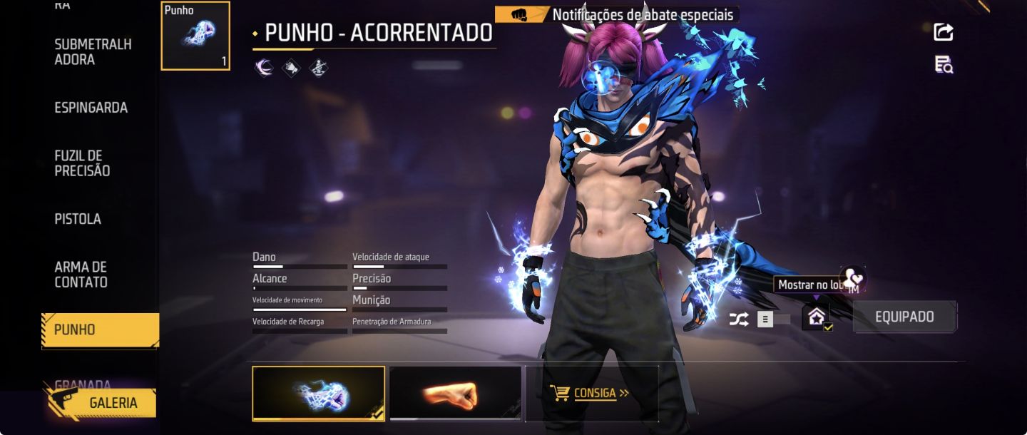OPORTUNIDADE ÚNICA 6 EVOLUTIVAS+NARUTO+PUNHO+SKIN LENDARIAS+EMOTE DE ENTRADA